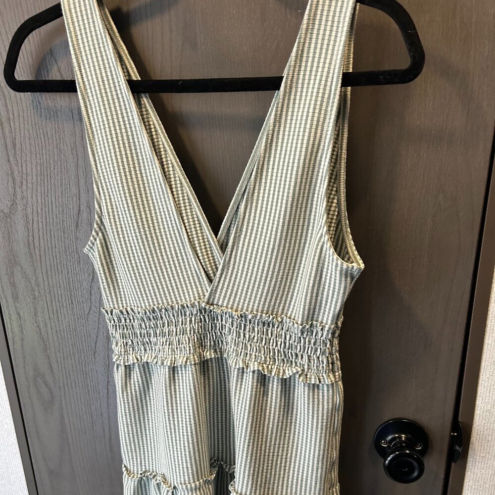American Eagle Green and white striped mini Dress, XS